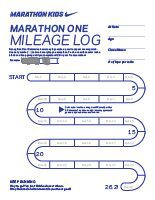 Marathon Kids Mileage Logs