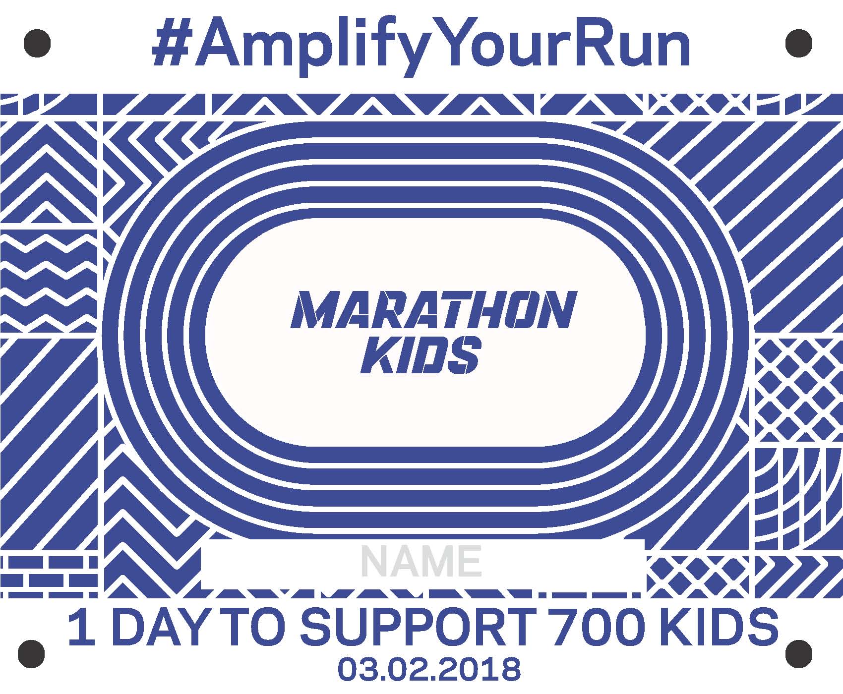 Amplify Austin Marathon Kids Virtual Run Bib